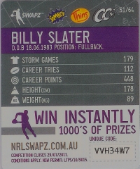 #51
Billy Slater

(Back Image)