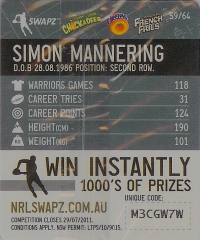 #59
Simon Mannering

(Back Image)