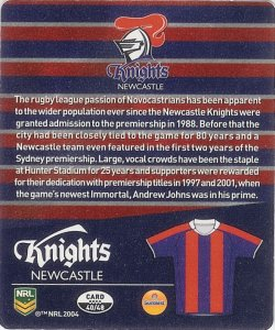 #40
Newcastle Knights

(Back Image)