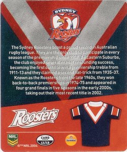 #46
Sydney Roosters

(Back Image)