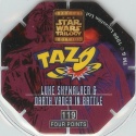 #119
Luke Skywalker &amp; Darth Vader in battle

(Back Image)