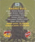 #3
Raging Bull
Foil

(Back Image)