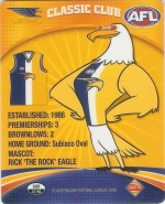 #47
West Coast Eagles Logo

(Back Image)