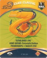 #38
Parramatta Eels Logo

(Back Image)