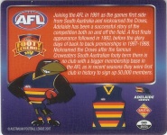 #49
Adelaide Crows

(Back Image)