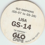 #GS-14
Glo Simpsons - Lisa

(Back Image)