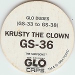 #GS-36
Glo Dudes - Krusty The Clown

(Back Image)