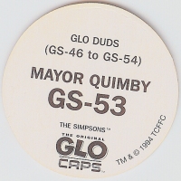 #GS-53
Glo Duds - Mayor Quimby

(Back Image)