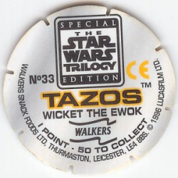 #33
Wicket The Ewok

(Back Image)